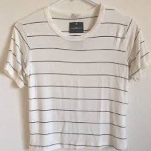 Brandy Melville Black/White striped T-shirt